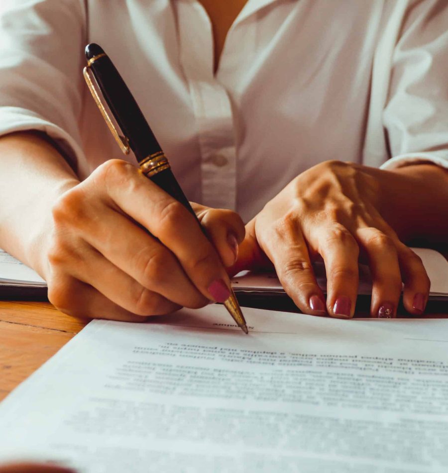 Signing a business contract for the goal of success. Concepts for the future of the business that will improve